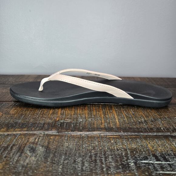 NEW Olukai Ho'Opio Womens Size 11 Sandal Flip Flop Thong Flats Floral Pink Black - Picture 6 of 11